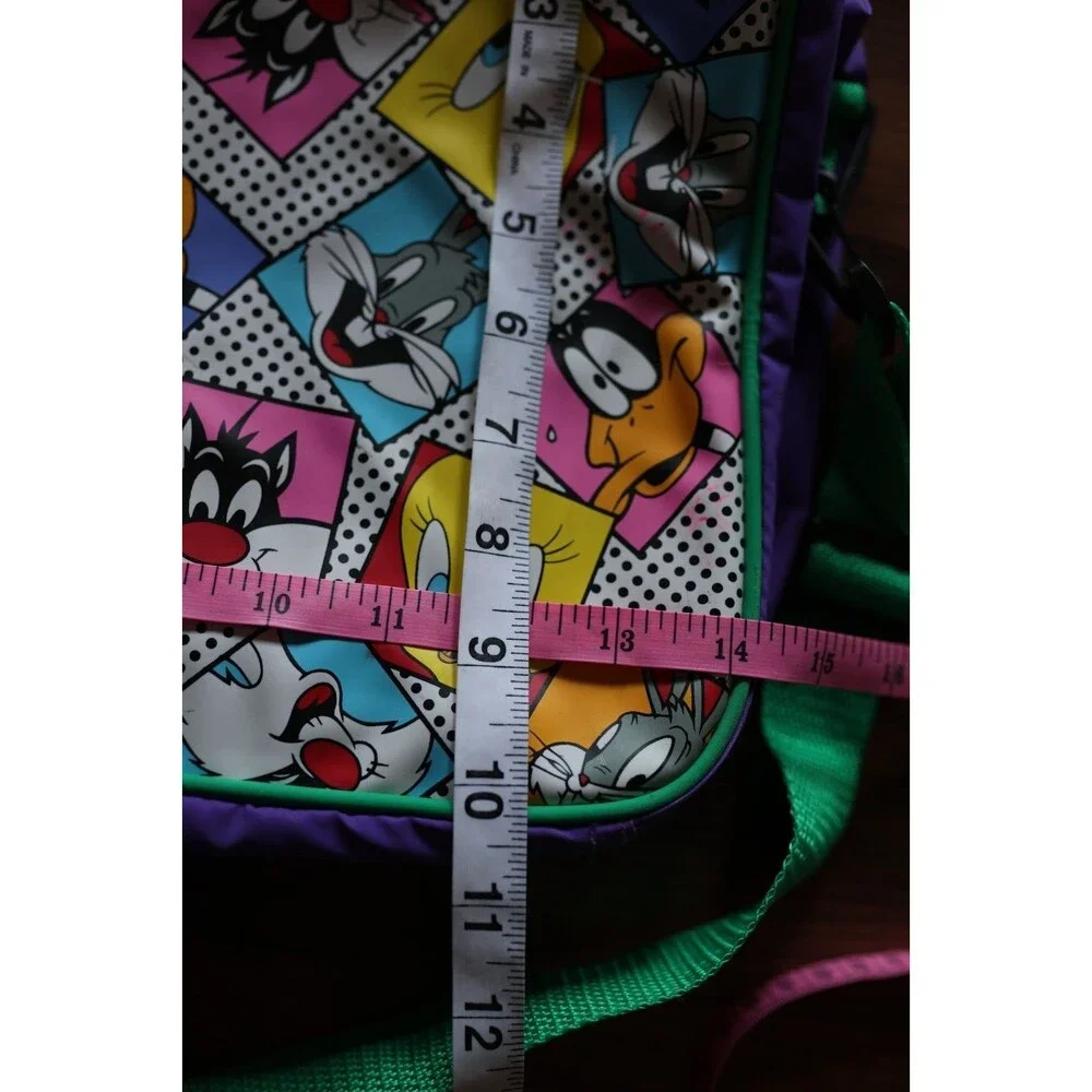 Vintage 90s Looney Tunes Messenger Crossbody Bag Bugs Bunny Tweety Daffy